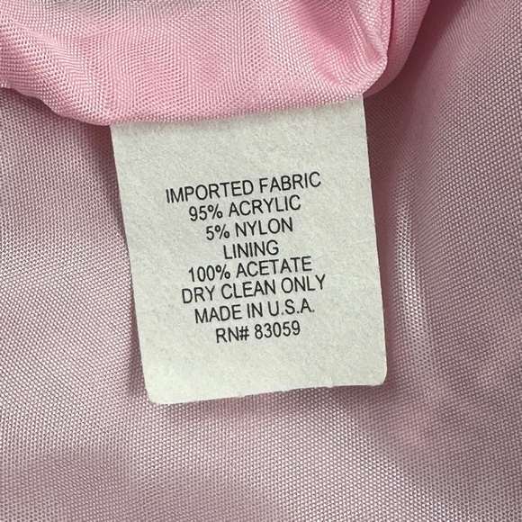 Vintage S&D Bouclé Y2K Tweed Cropped Blazer - Pink & Green - Size L - Picture 4 of 8